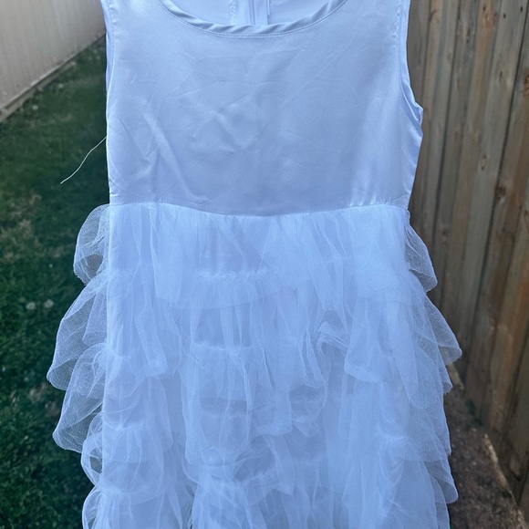 Formal white girls full length tiered dress toddler 2T - Picture 6 of 9